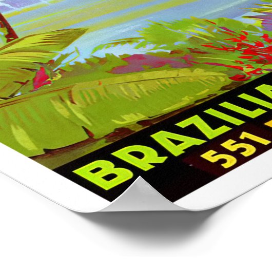 Rio de Janeiro Brasil Poster (Ecke)