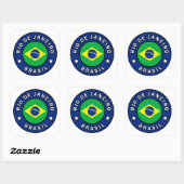 Rio de Janeiro Brasil Quadratischer Aufkleber (Blatt)