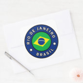 Rio de Janeiro Brasil Quadratischer Aufkleber (Umschlag)
