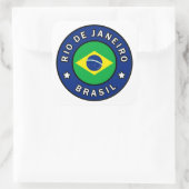 Rio de Janeiro Brasil Quadratischer Aufkleber (Tasche)
