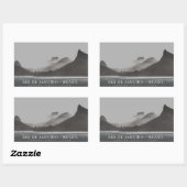 rio de janeiro, brasil rechteckiger aufkleber (Blatt)