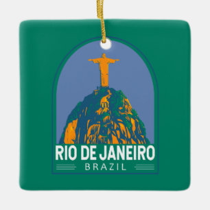 Rio De Janeiro Brasil Reise Kunst Vintage Keramikornament
