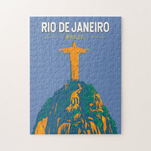 Rio De Janeiro Brasil Reise Kunst Vintage Puzzle
