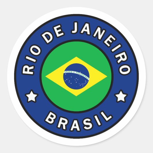 Rio de Janeiro Brasil Runder Aufkleber (Vorderseite)
