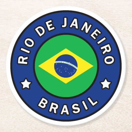 Rio de Janeiro Brasil Runder Pappuntersetzer (Vorderseite)