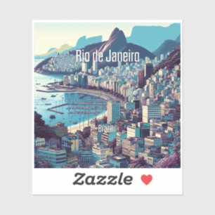 Rio De Janeiro Brasilien 3 Inch Vinyl Sticker
