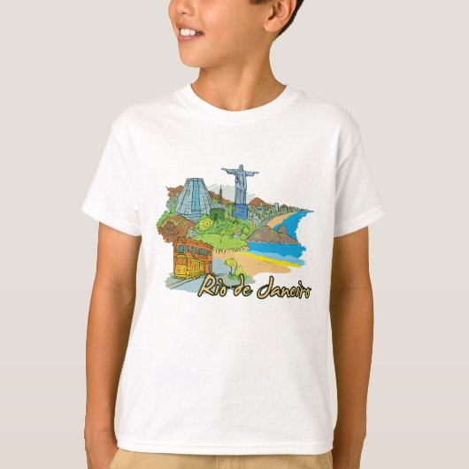 Rio de Janeiro, Brasilien Berühmte Stadt T-Shirt (Vorderseite)