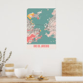 Rio De Janeiro - Brasilien Chalk City Map Poster (Küche)