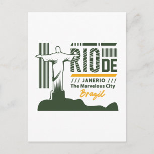 Rio de Janeiro Brasilien Christus die Stadtgestalt Postkarte