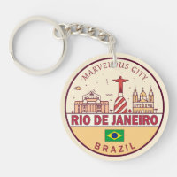 Rio de Janeiro Brasilien City Skyline Emblem