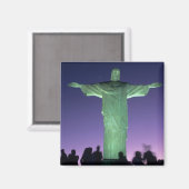 Rio de Janeiro, Brasilien. Die Christusstatue auf Magnet (Vorderseite/Rückseite)