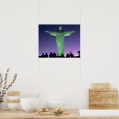 Rio de Janeiro, Brasilien. Die Christusstatue auf Poster (Küche)
