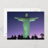 Rio de Janeiro, Brasilien. Die Christusstatue auf Postkarte (Vorne/Hinten)