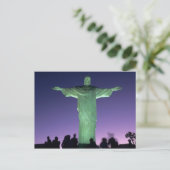 Rio de Janeiro, Brasilien. Die Christusstatue auf Postkarte (Stehend Vorderseite)