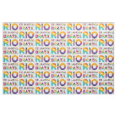 Rio De Janeiro Brasilien farbenfroher Text Stoff (Fat Quarter (45,7 x 55,9 cm))