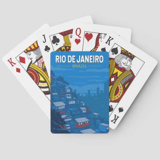 Rio De Janeiro Brasilien Favela Art Vintag Spielkarten (Rückseite)