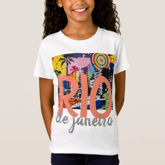 Rio de Janeiro Brasilien Graffiti Mural Girl's Shi T-Shirt (Vorderseite)