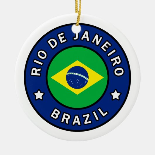 Rio de Janeiro Brasilien Keramik Ornament (Vorne)