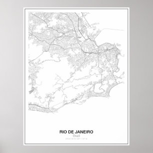 Rio de Janeiro, Brasilien, Minimalistisches Poster