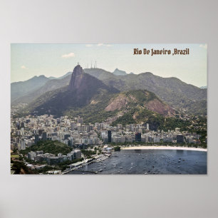 Rio De Janeiro , Brasilien Mountain Beach Poster