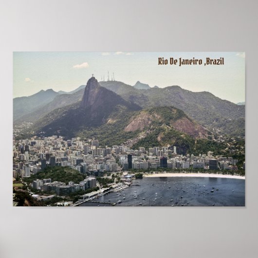 Rio De Janeiro , Brasilien Mountain Beach Poster (Vorne)