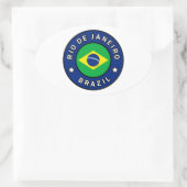 Rio de Janeiro Brasilien Ovaler Aufkleber (Tasche)