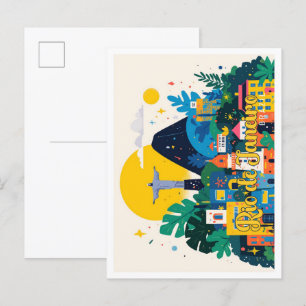 Rio de Janeiro Brasilien Pop Kunst, Dichtung und M Postkarte