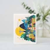 Rio de Janeiro Brasilien Pop Kunst, Dichtung und M Postkarte (Stehend Vorderseite)