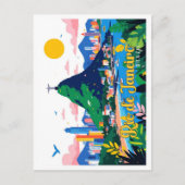 Rio de Janeiro Brasilien Pop Kunst, Dichtung und M Postkarte (Vorderseite)