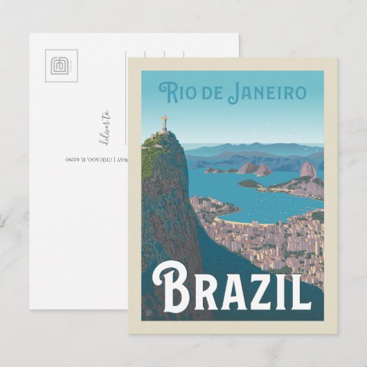 Rio De Janeiro, Brasilien Postkarte (Vorne/Hinten)