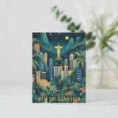 Rio de Janeiro Brasilien Reise Postkarte (Stehend Vorderseite)