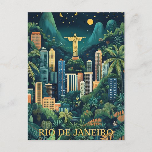 Rio de Janeiro Brasilien Reise Postkarte (Vorderseite)