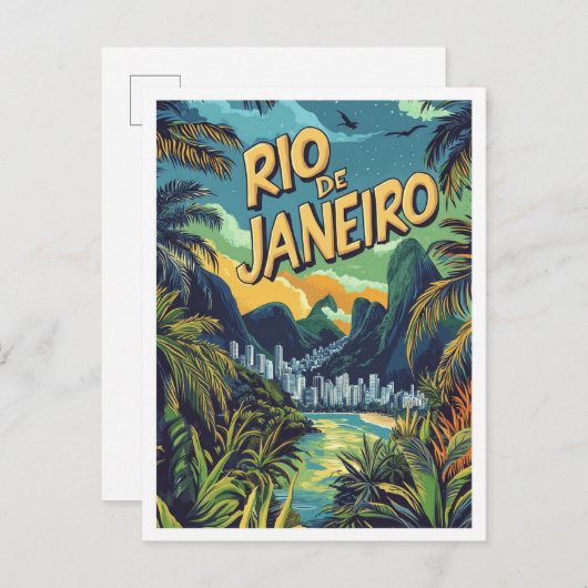 Rio de Janeiro Brasilien Reise Postkarte (Vorne/Hinten)