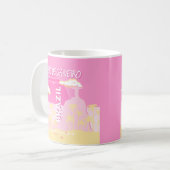 Rio de Janeiro Brasilien Reisen Art Pink Illustrat Kaffeetasse (Vorderseite Links)