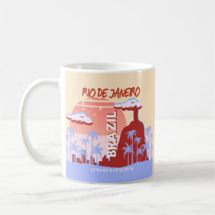 Rio de Janeiro Brasilien Reisen Art Retro Poster Kaffeetasse