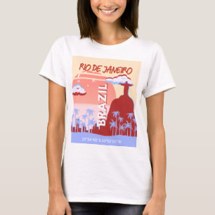 Rio de Janeiro Brasilien Reisen Art Retro Poster T-Shirt