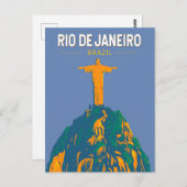 Rio De Janeiro Brasilien Reisen Kunst Vintag Postkarte (Vorne/Hinten)