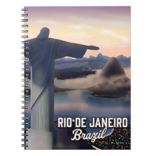 Rio De Janeiro Brasilien reisen Poster. Notizblock
