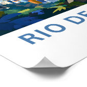 Rio De Janeiro Brasilien Reisen Print Poster (Ecke)