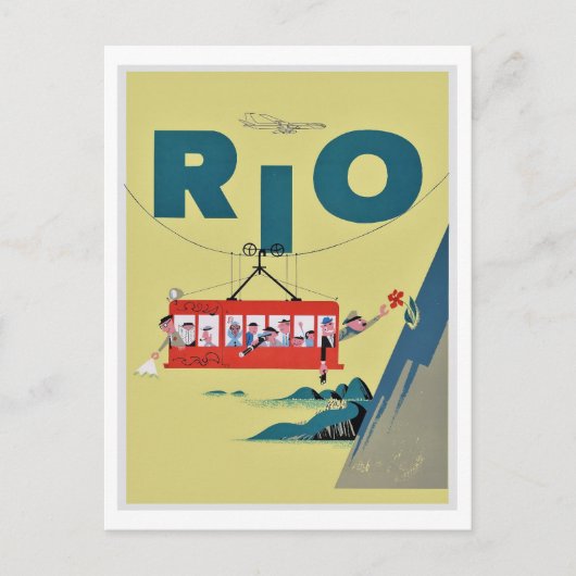 Rio de Janeiro, Brasilien, Reisen Vintag Postkarte (Vorderseite)