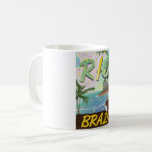 rio de janeiro Brasilien Retro-Reisedruck. Kaffeetasse (Vorderseite Links)