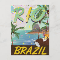 rio de janeiro Brasilien Retro-Reisedruck.