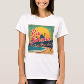 Rio De Janeiro Brasilien Retro  Vintage Reise T-Sh T-Shirt