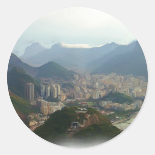 Rio de Janeiro - Brasilien Runder Aufkleber (Vorderseite)