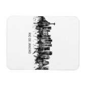 Rio de Janeiro Brasilien Skyline BW Magnet (Horizontal)