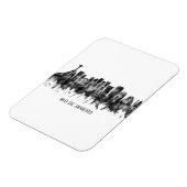 Rio de Janeiro Brasilien Skyline BW Magnet (Linke Seite)