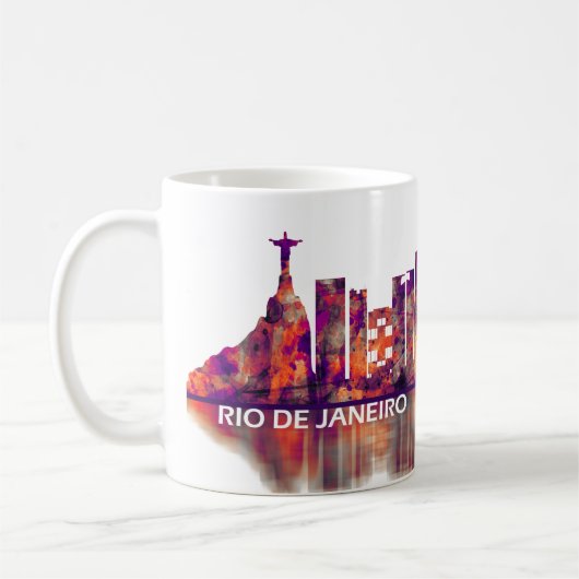 Rio de Janeiro Brasilien Skyline Kaffeetasse (Links)