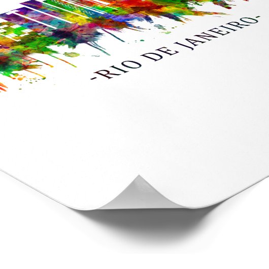 Rio de Janeiro Brasilien Skyline Poster (Ecke)