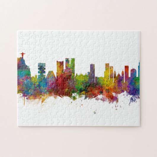 Rio de Janeiro Brasilien Skyline Puzzle (Horizontal)
