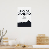 Rio de Janeiro, Brasilien | Städtekoordinatoren Poster (Küche)